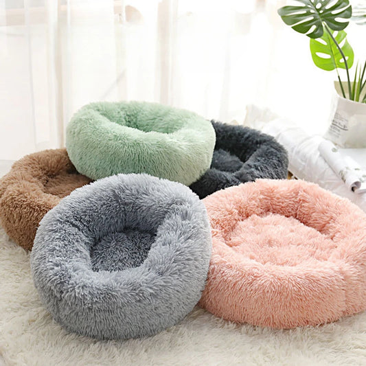 Portable Round Plush Bed